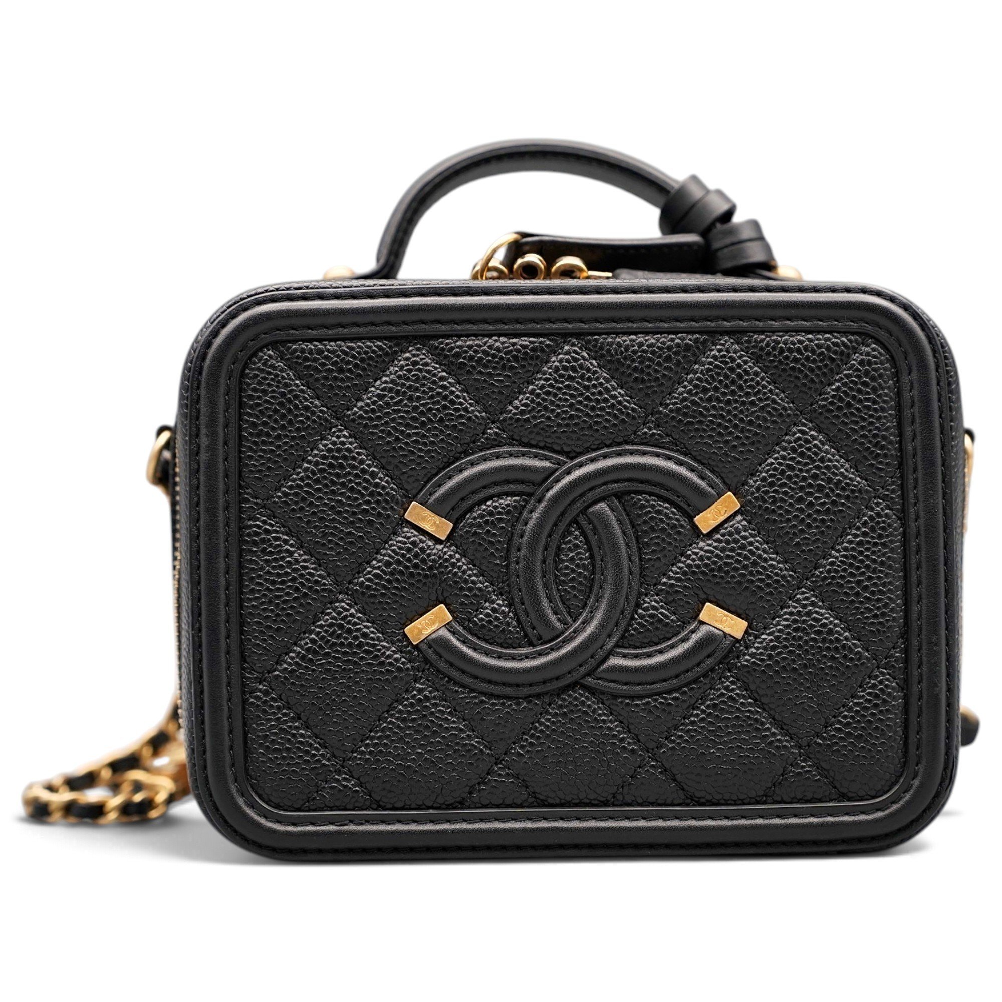 Vanity leather handbag