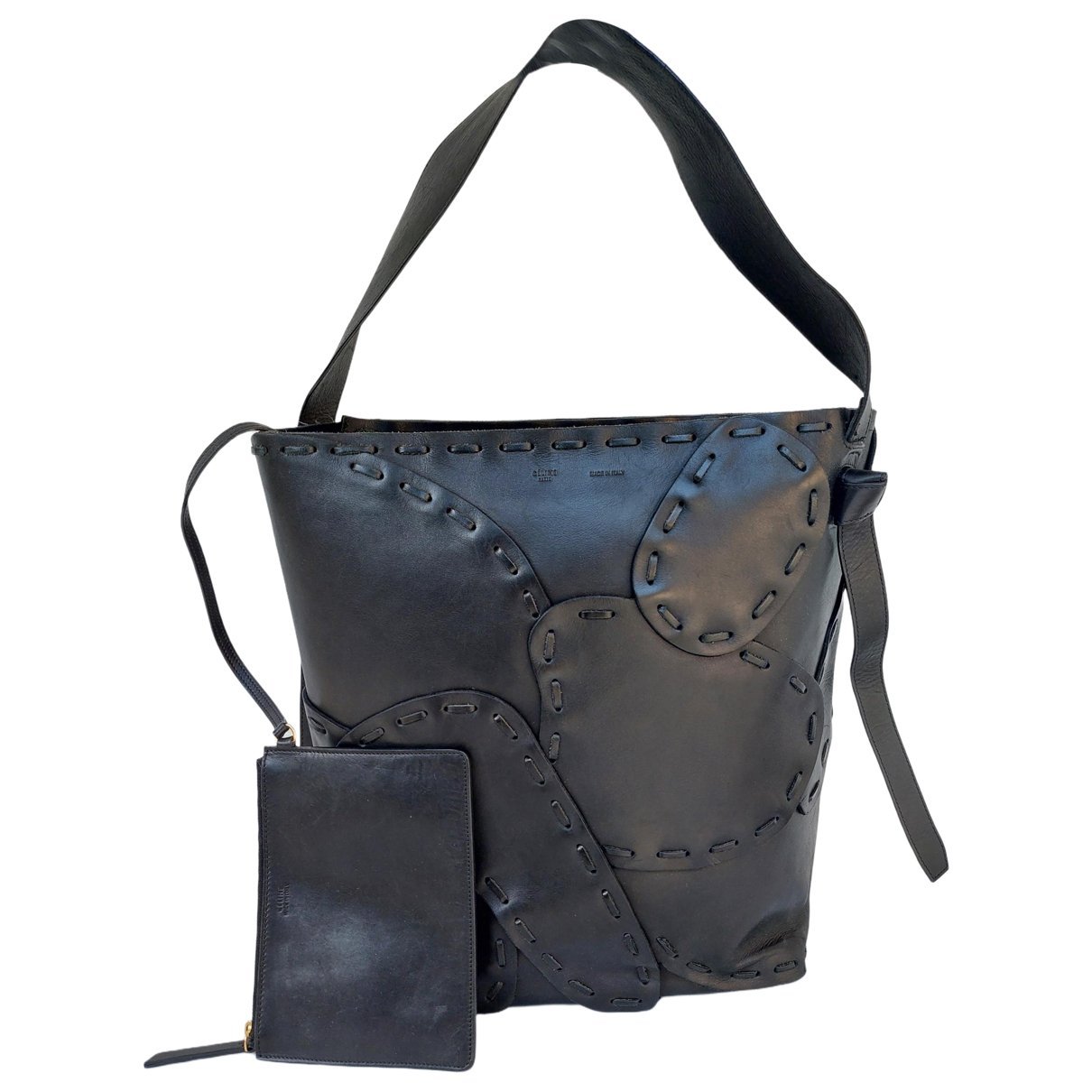 Twisted leather tote