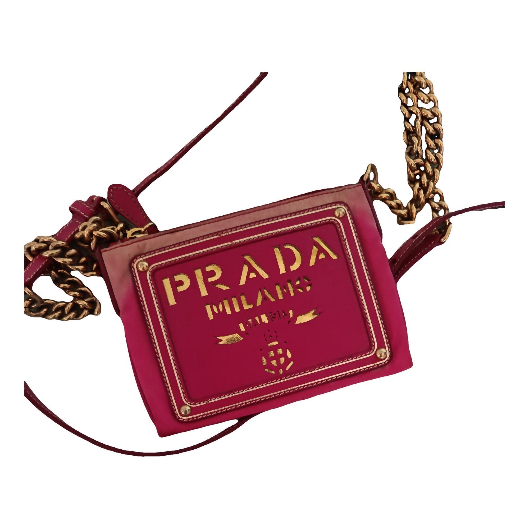 Re-Nylon leather crossbody bag
