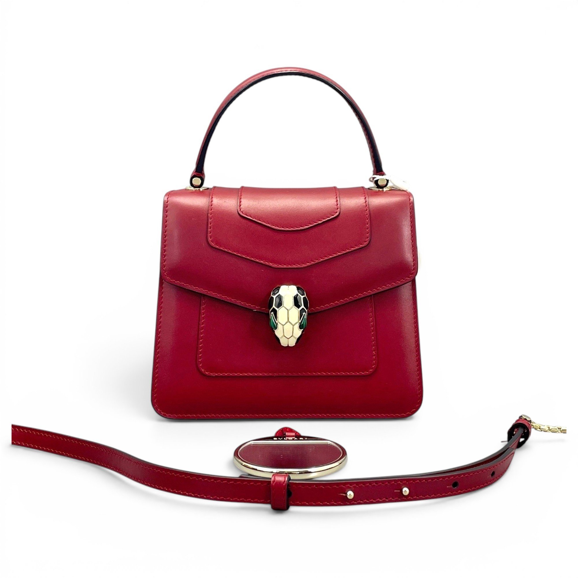 Serpenti leather handbag