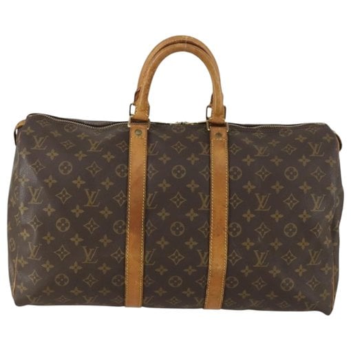 Keepall leather travel bag