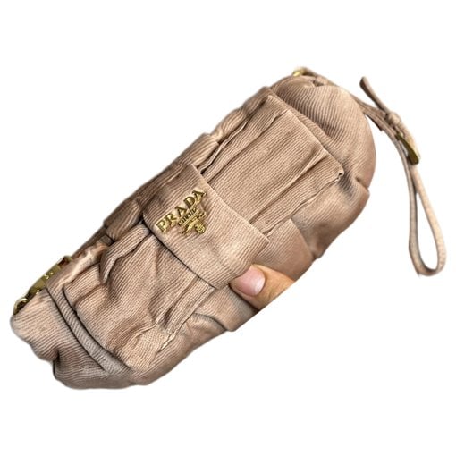 Ribbon silk mini bag