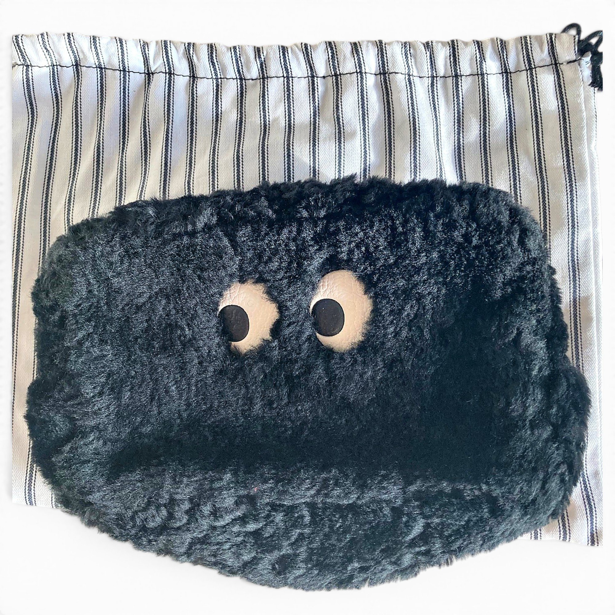 Faux fur clutch bag