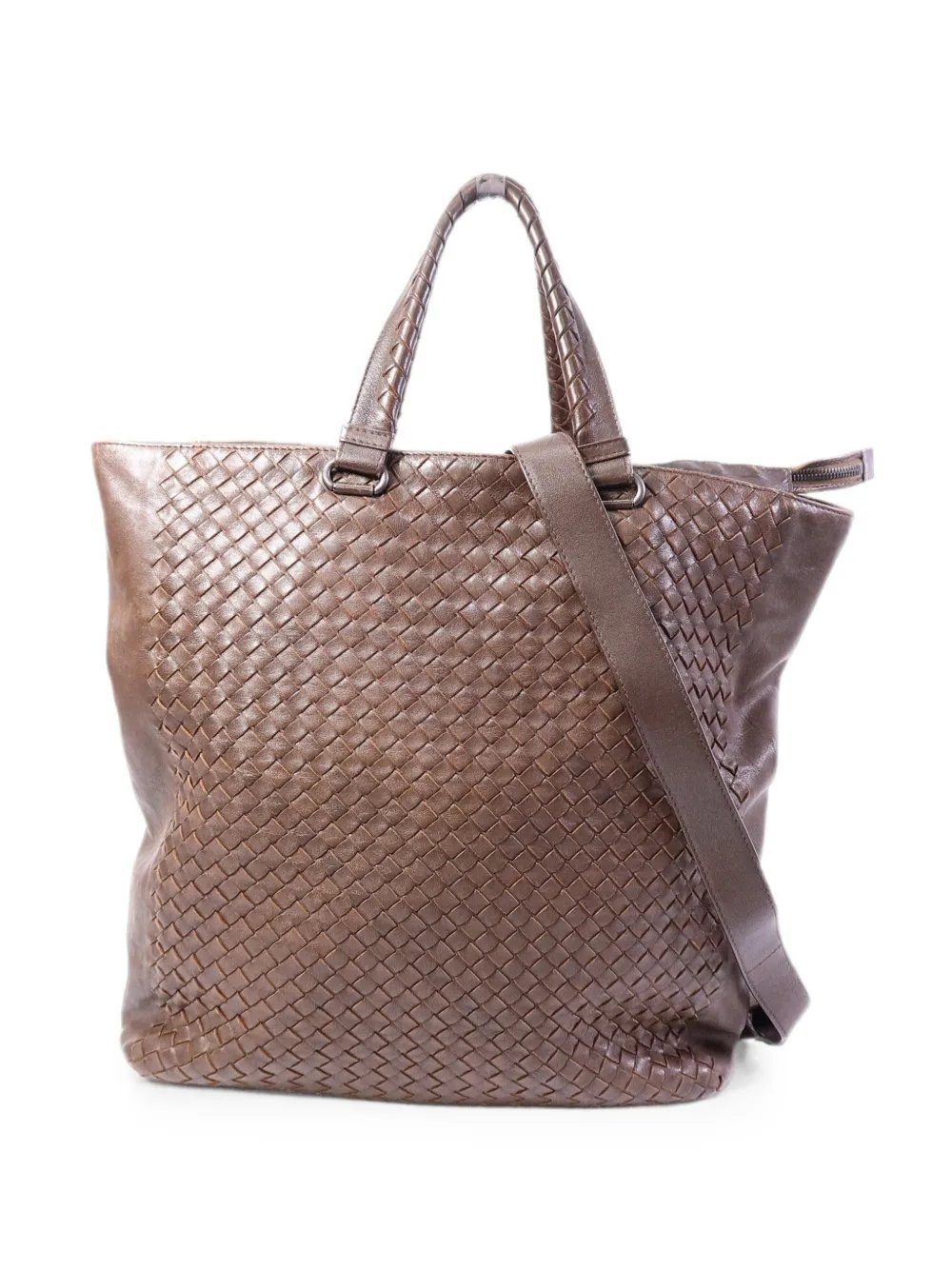Intrecciato leather tote bag