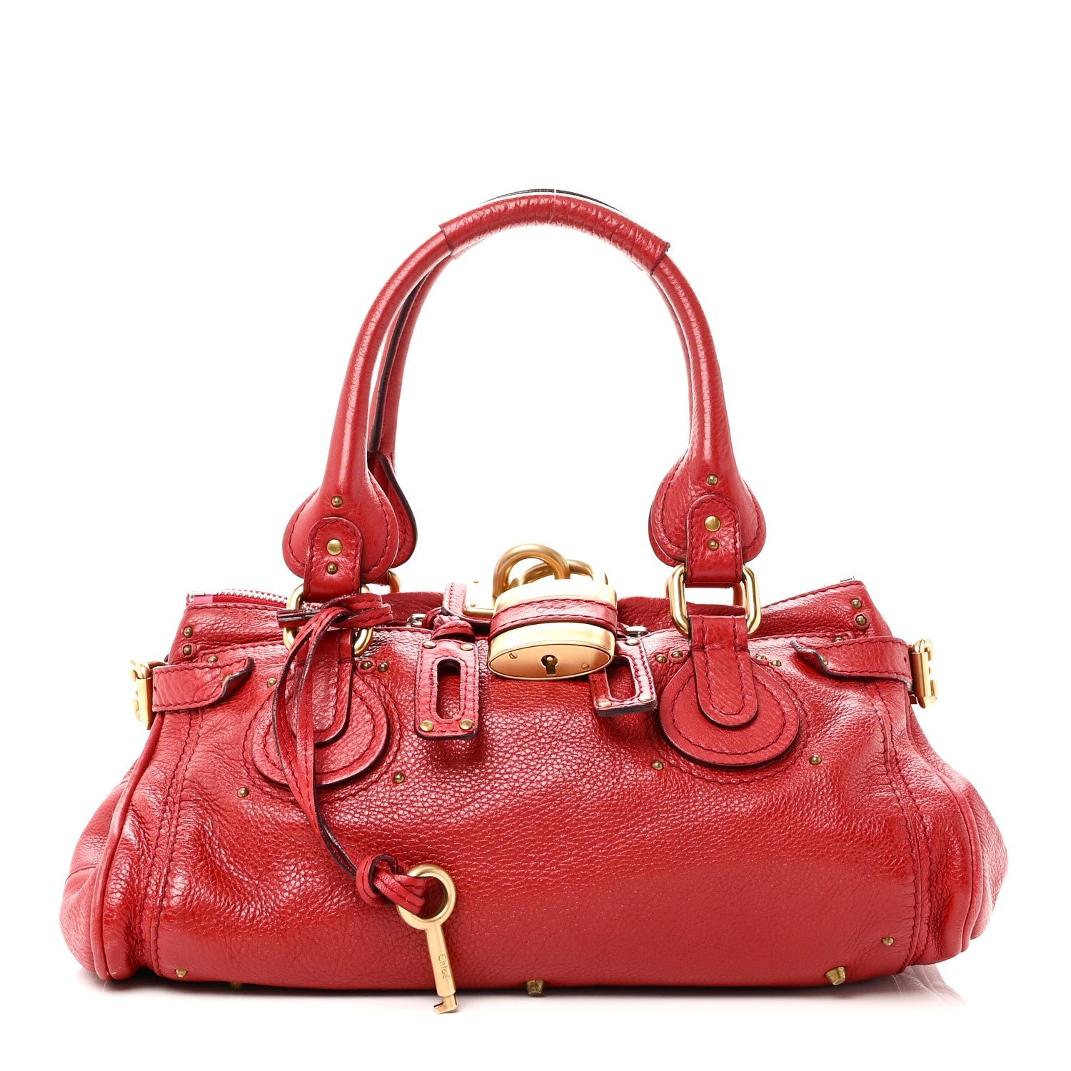 Chloe Calfskin Medium Paddington Satchel Red