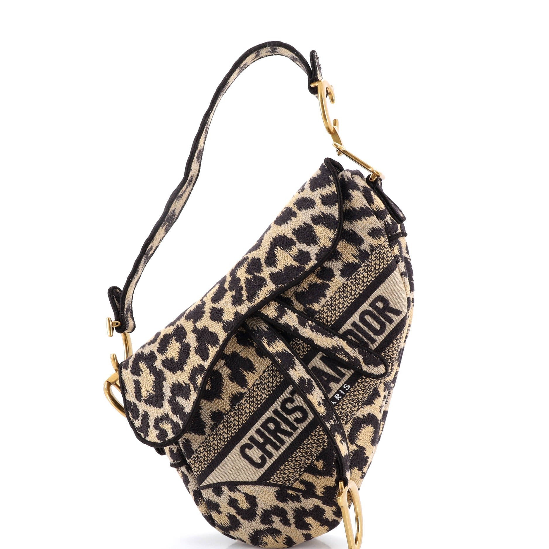 Dior Saddle Handbag Mizza Embroidered Canvas Medium