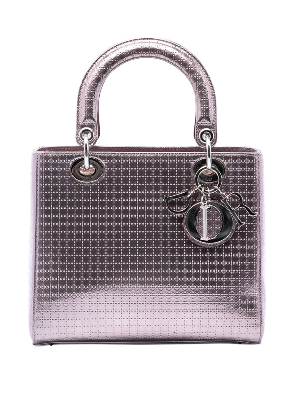 2016 Medium Metallic Patent Microcannage Lady Dior satchel