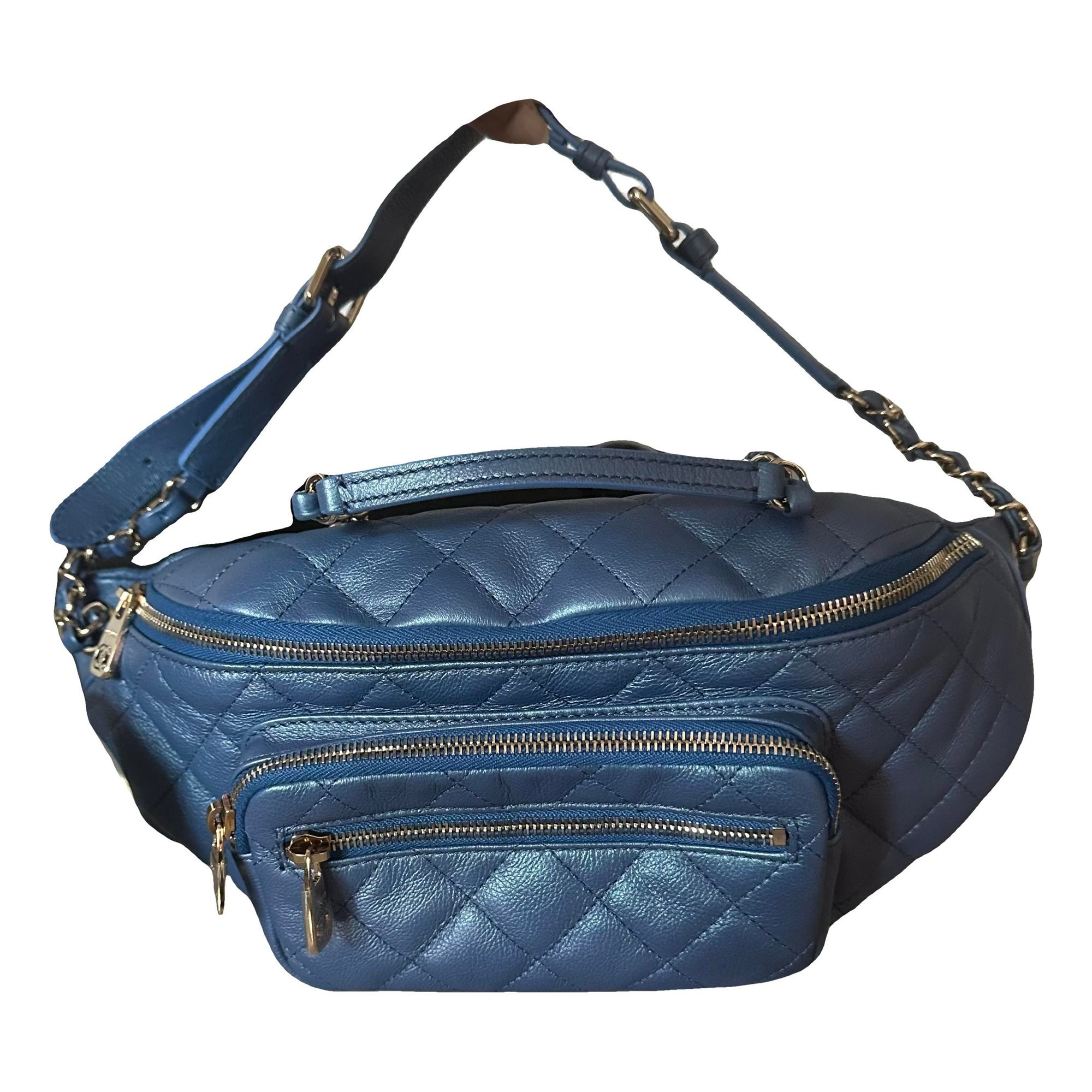 Leather clutch bag