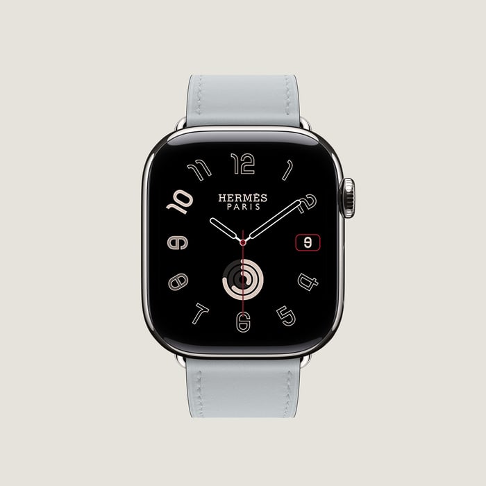 Bleu Glacier Band Apple Watch Hermès Single Tour 42 MM
