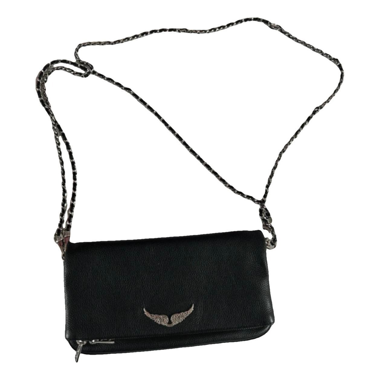 Rock leather clutch bag