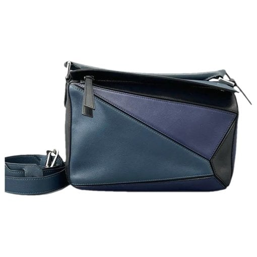 Puzzle leather crossbody bag