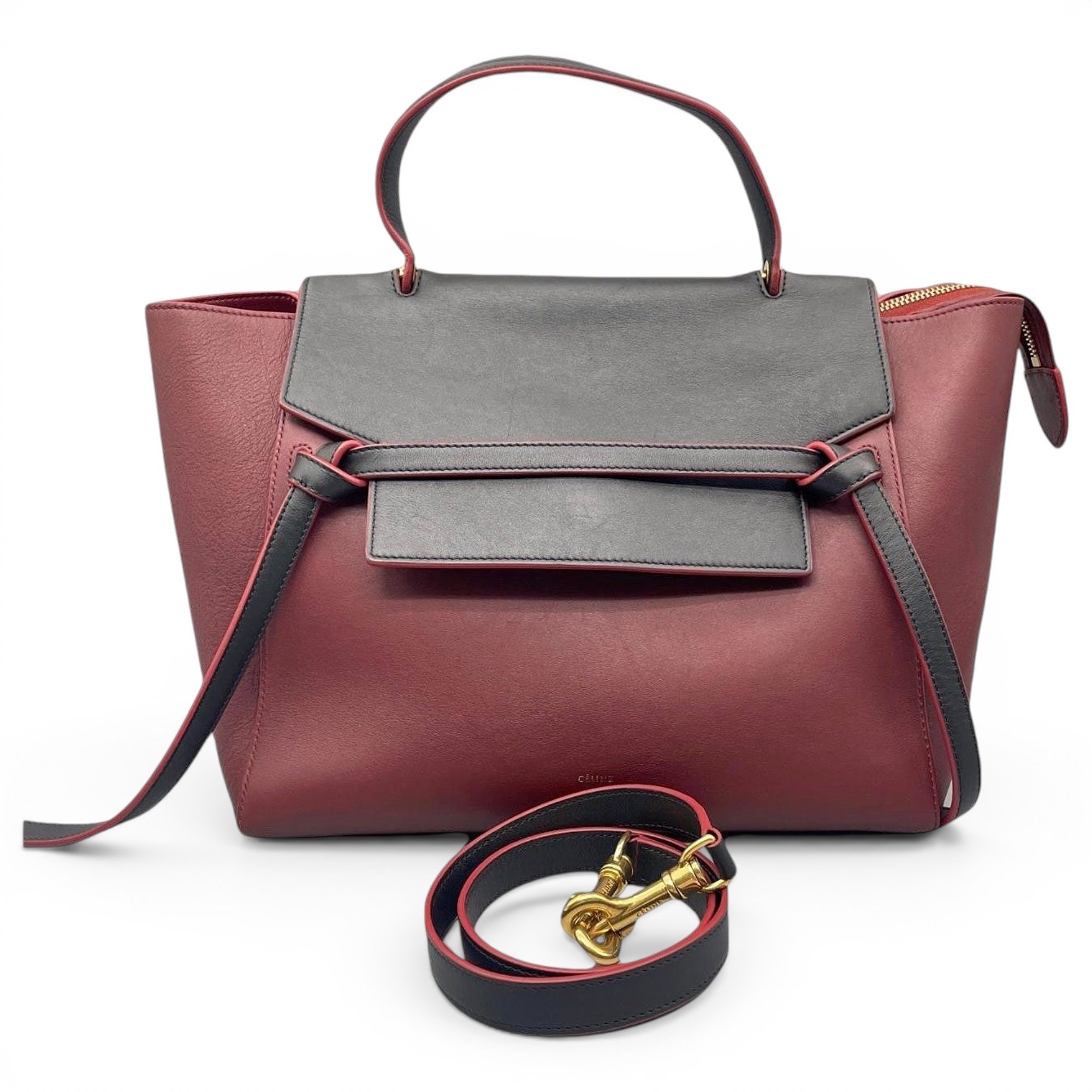 Belt leather handbag
