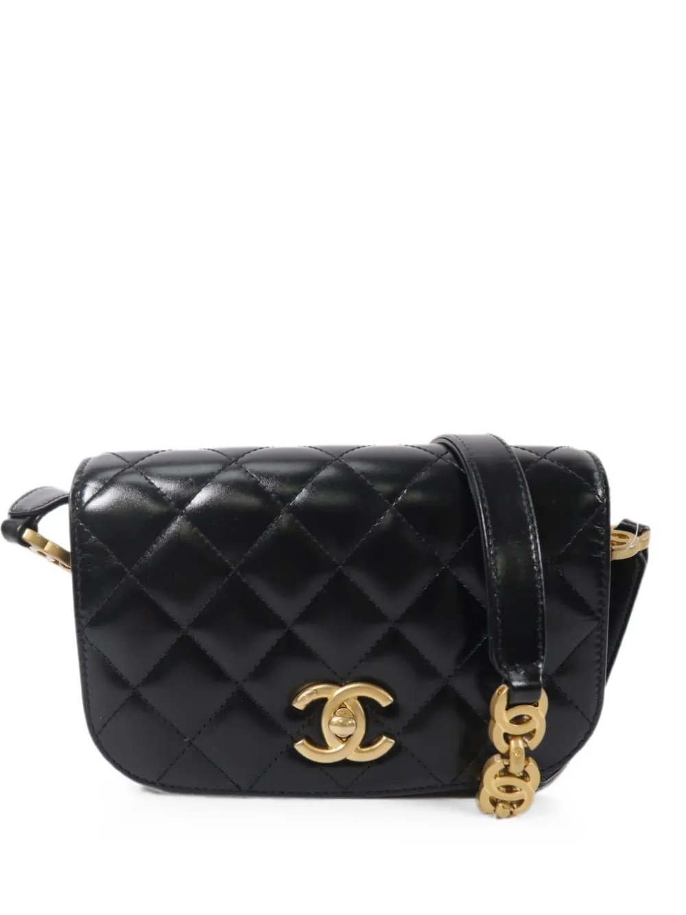 CC turn-lock shoulder bag