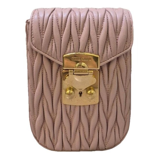 Matelassé leather crossbody bag
