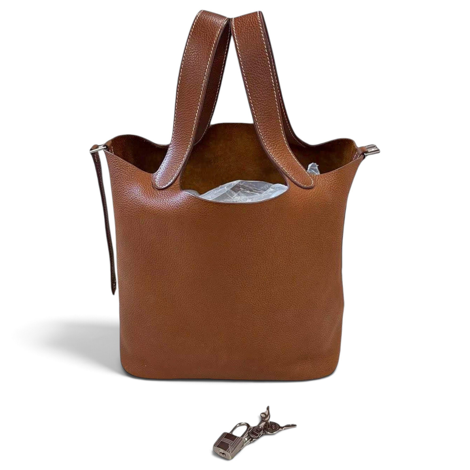 Picotin leather handbag