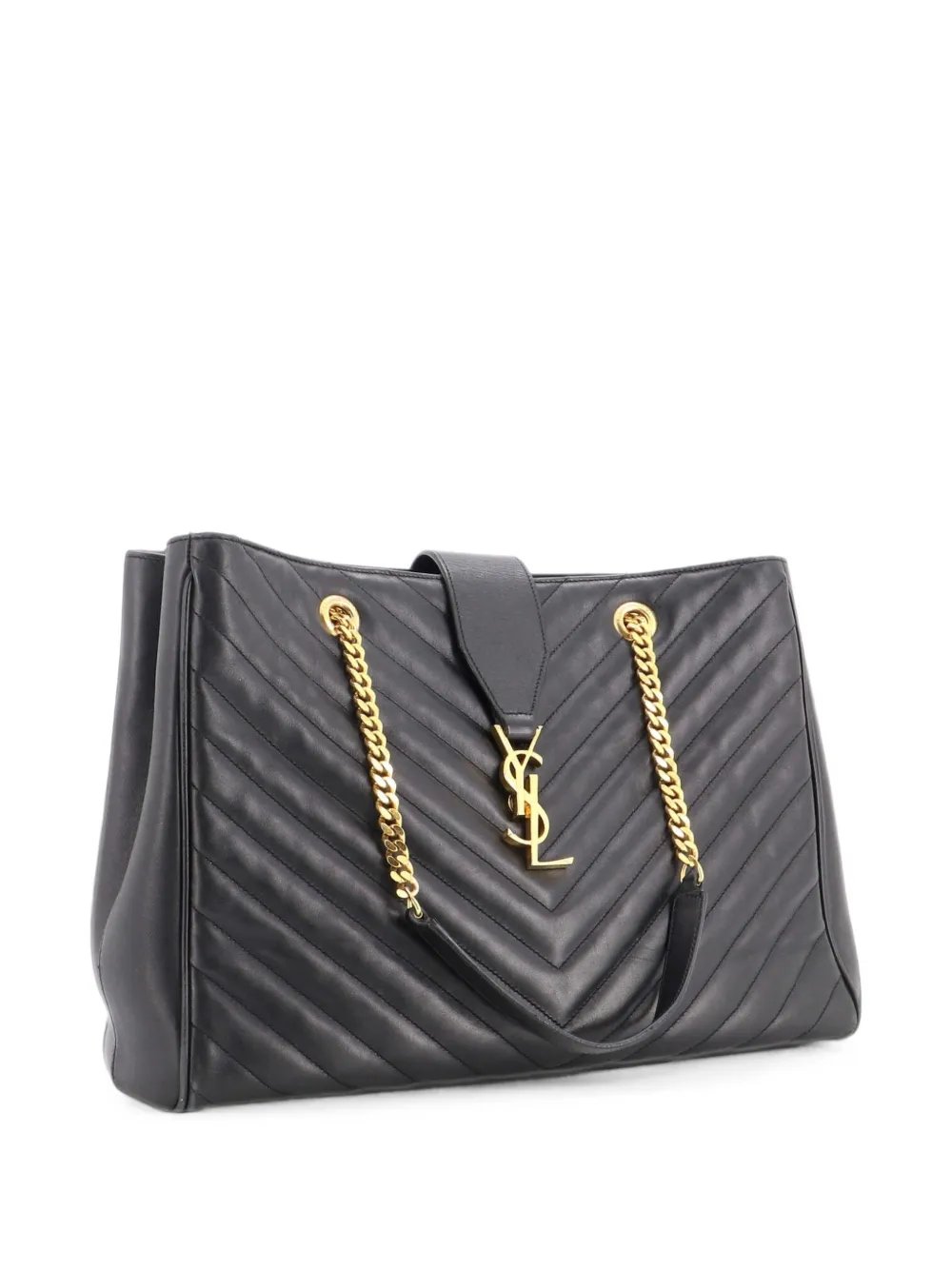 Classic Monogram Shopper Matelasse Chevron Leather Large tote bag