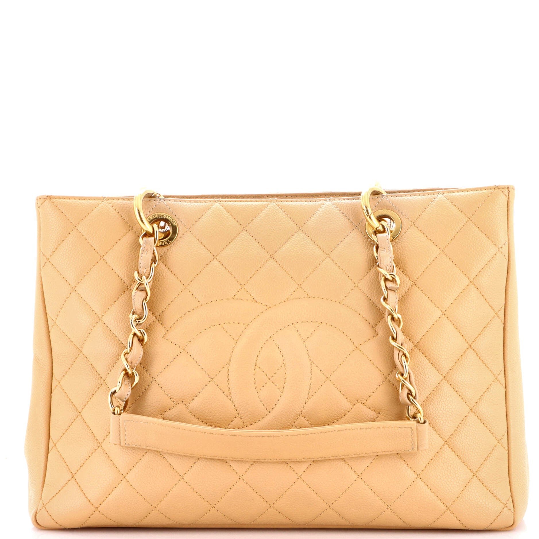 Grand Shopping Tote Quilted Caviar