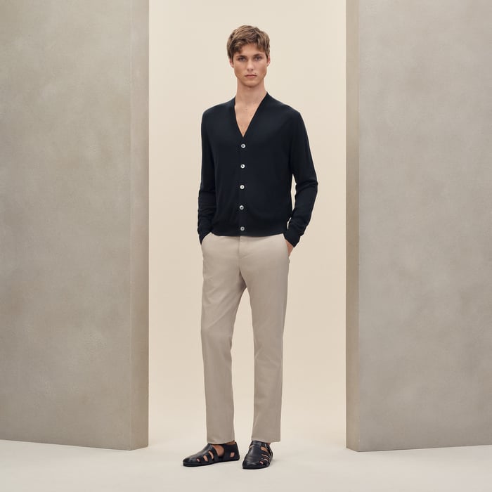 Marine "Detail H" Buttoned Cardigan