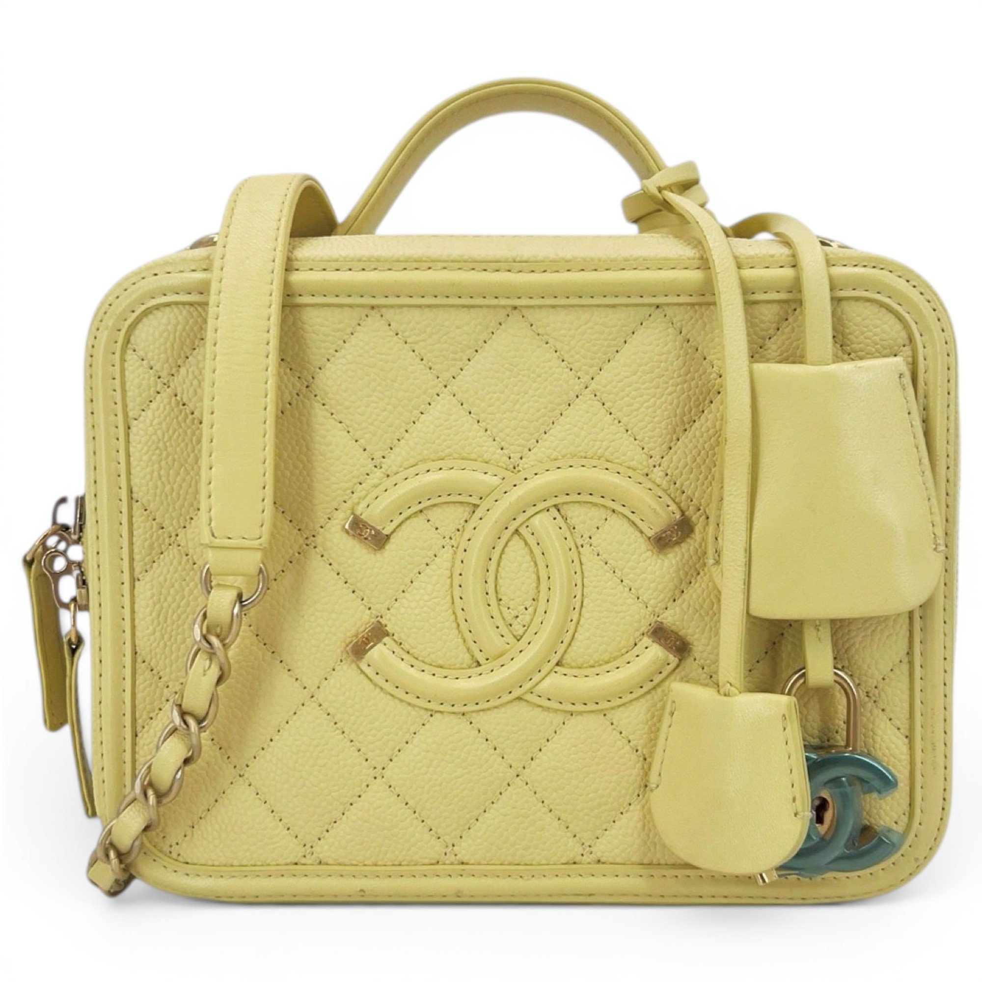 Vanity leather handbag