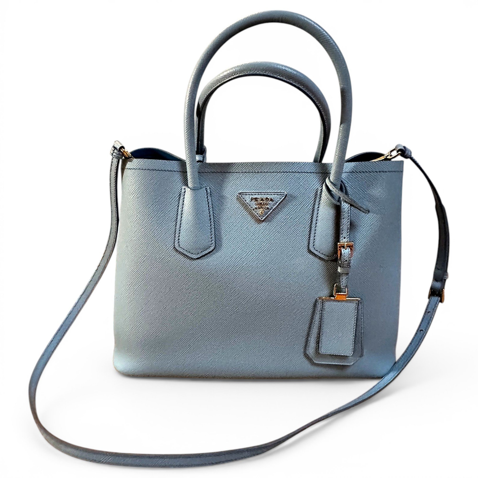 Double leather tote