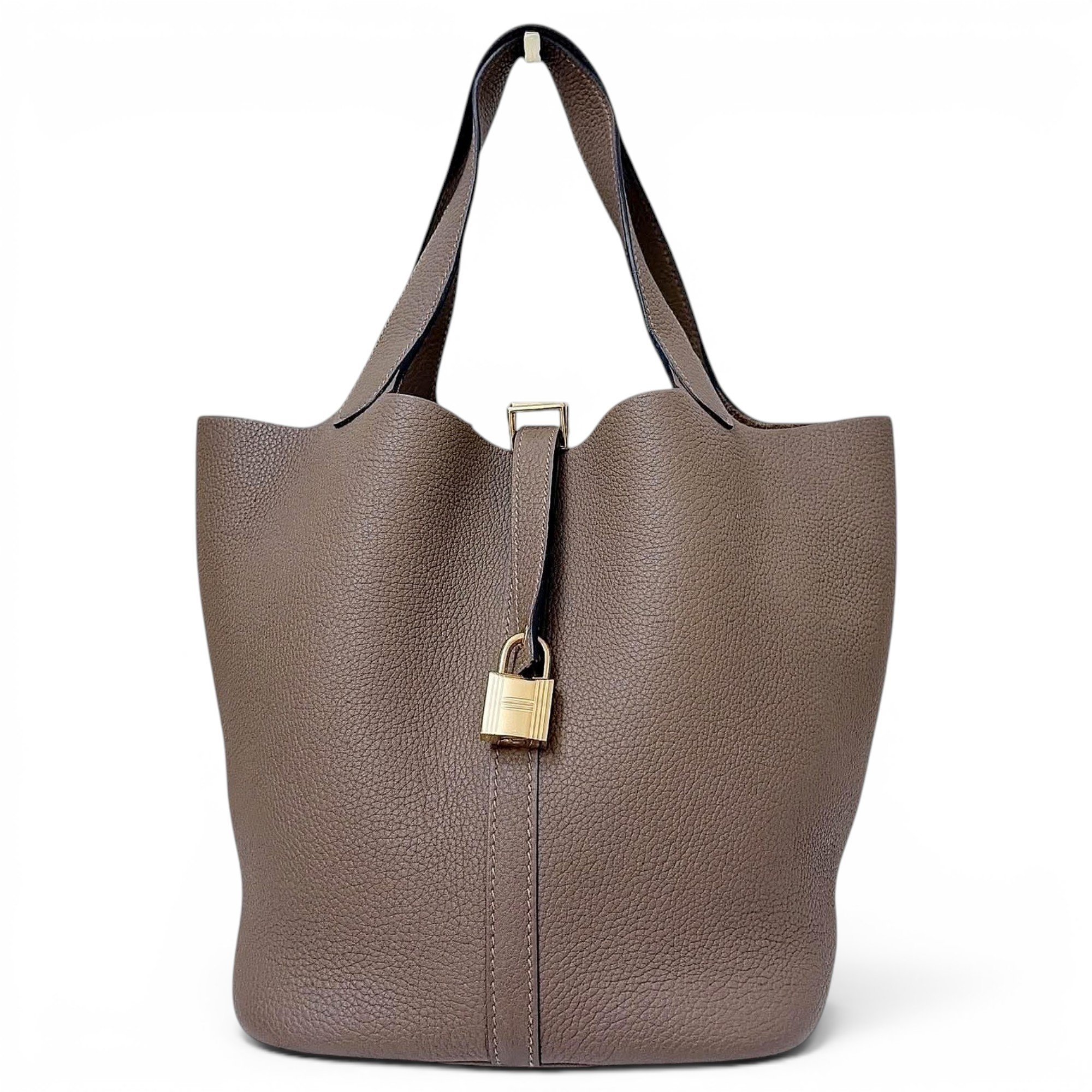 Picotin leather tote