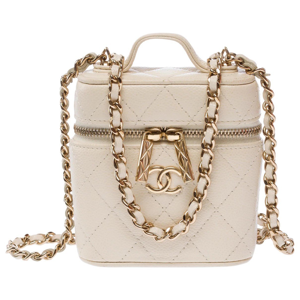 Vanity leather handbag