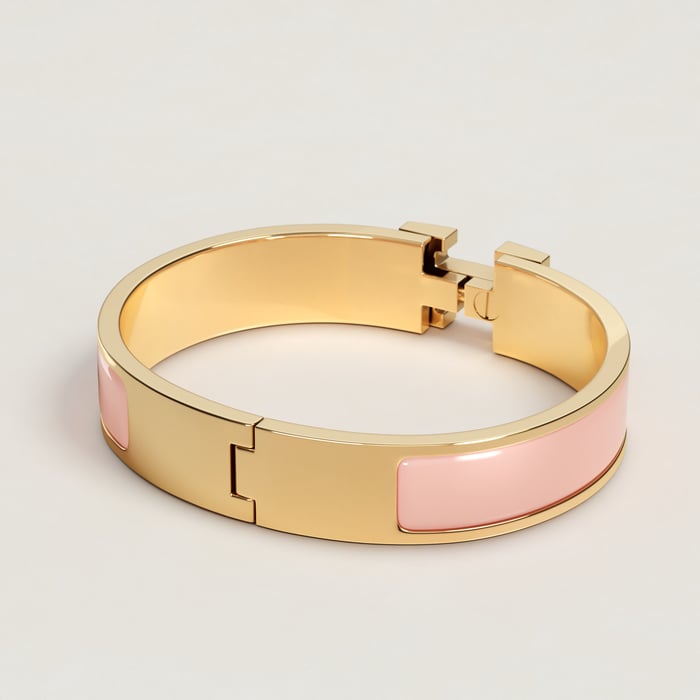 Rose Candeur Clic H Bracelet