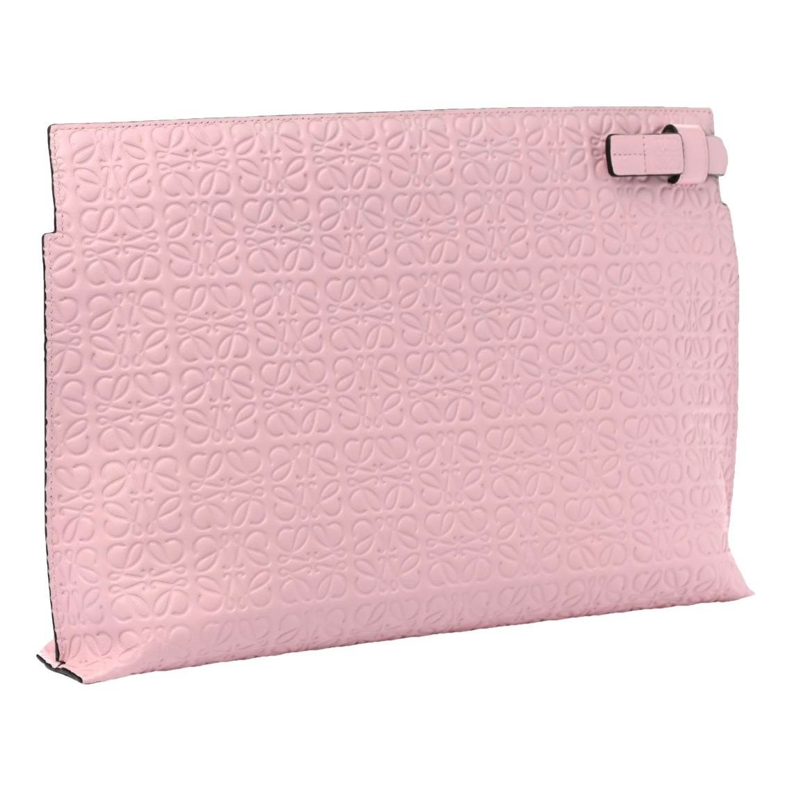 Leather clutch bag