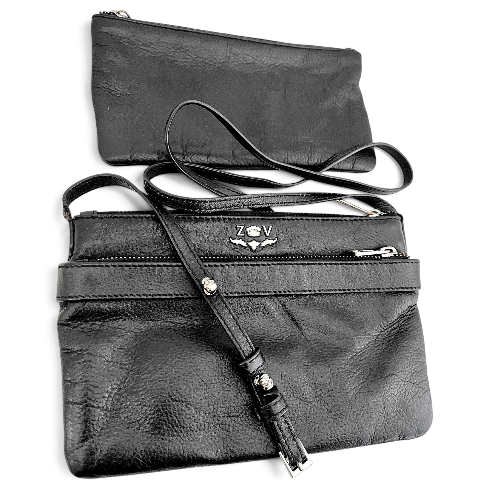 Rock leather crossbody bag