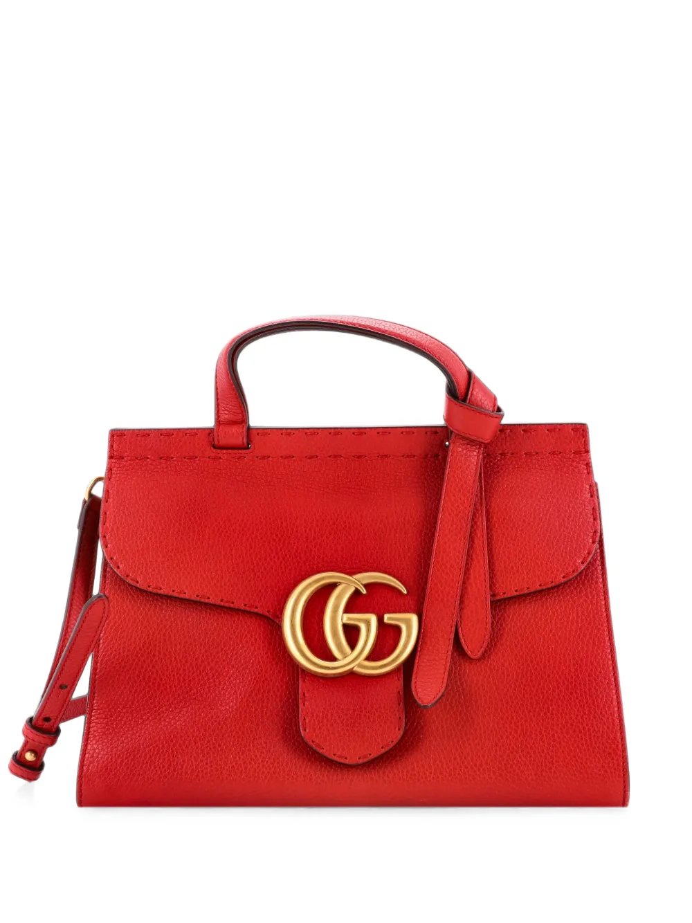 GG Marmont Top Handle Bag Leather Small satchel