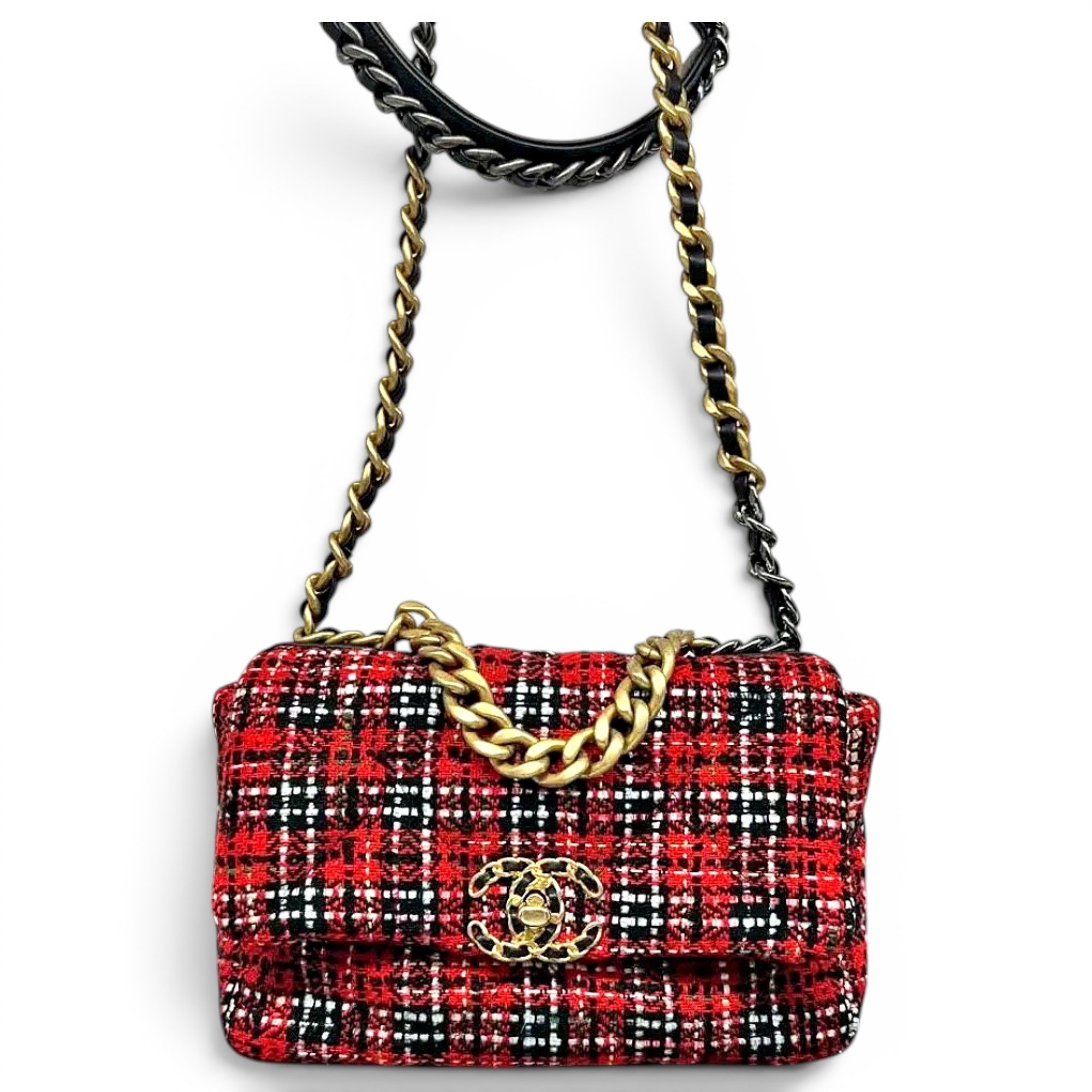 Chanel 19 tweed handbag