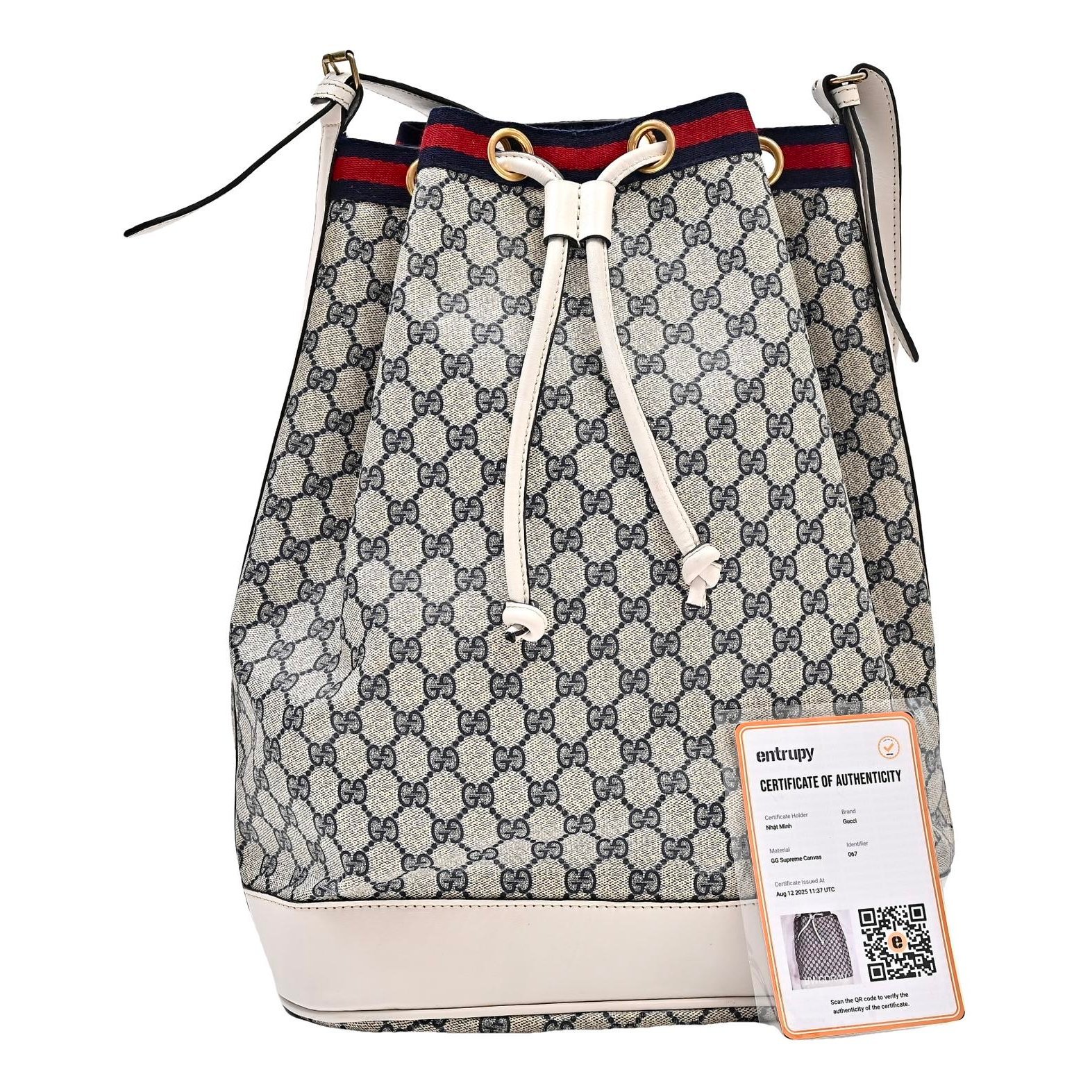 Ophidia Bucket leather handbag