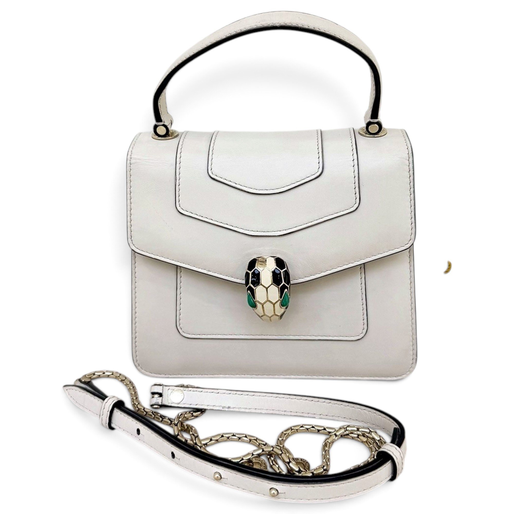 Serpenti leather handbag