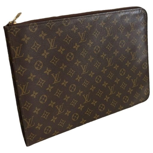 Leather clutch bag