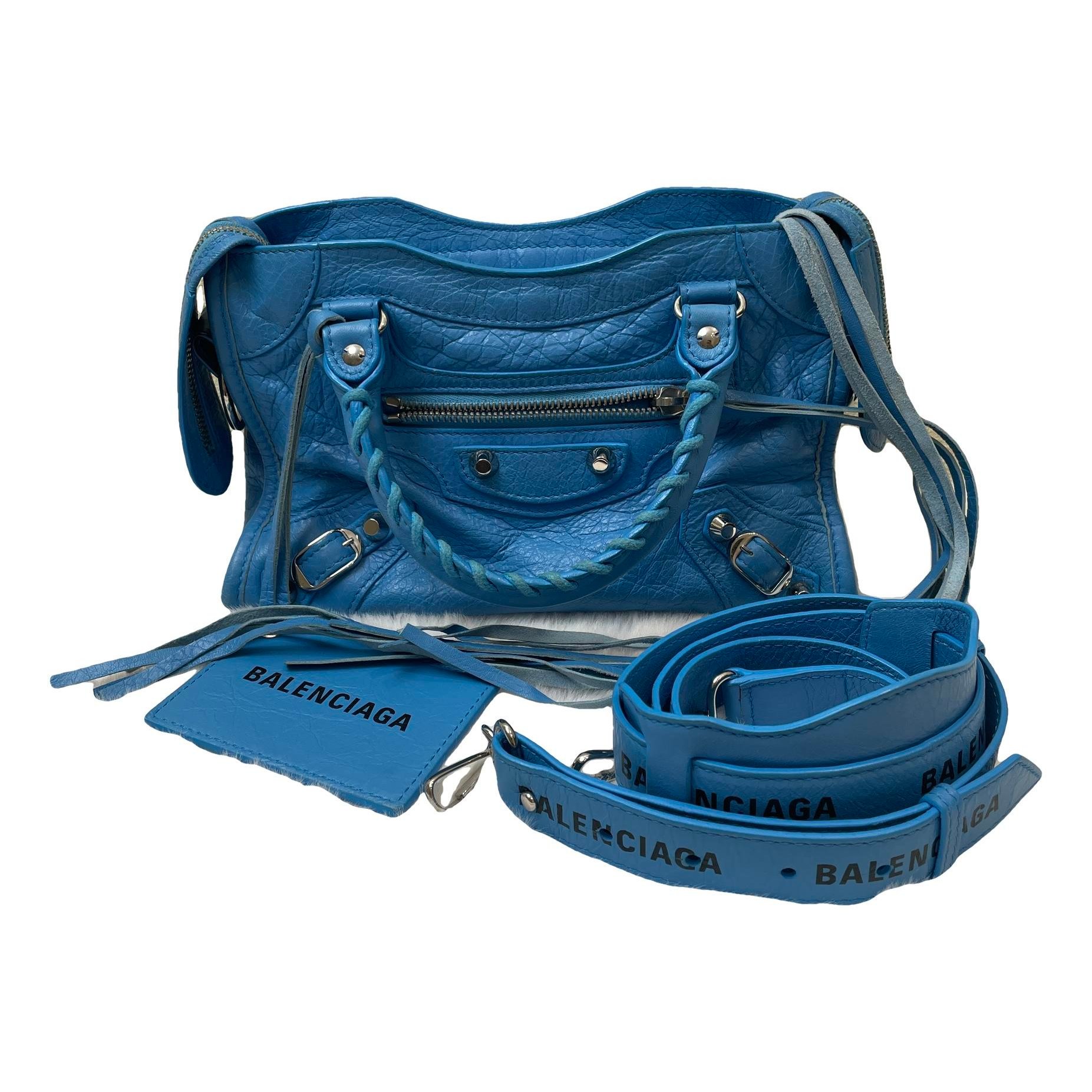 City leather handbag