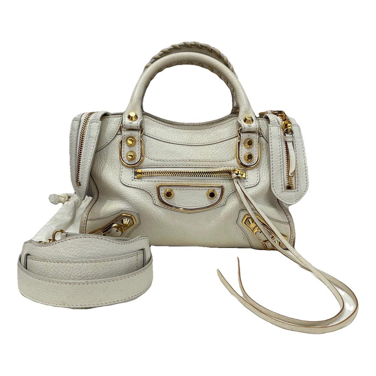 City leather handbag