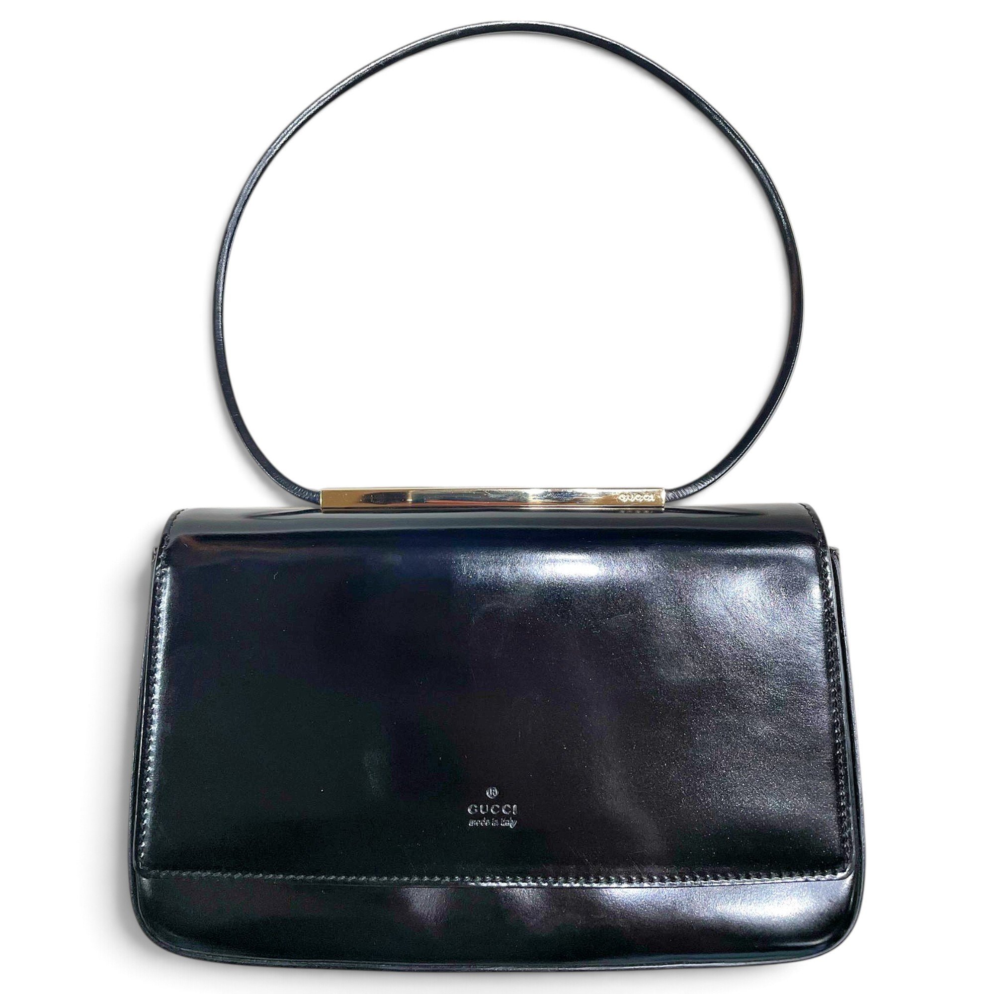 Patent leather handbag