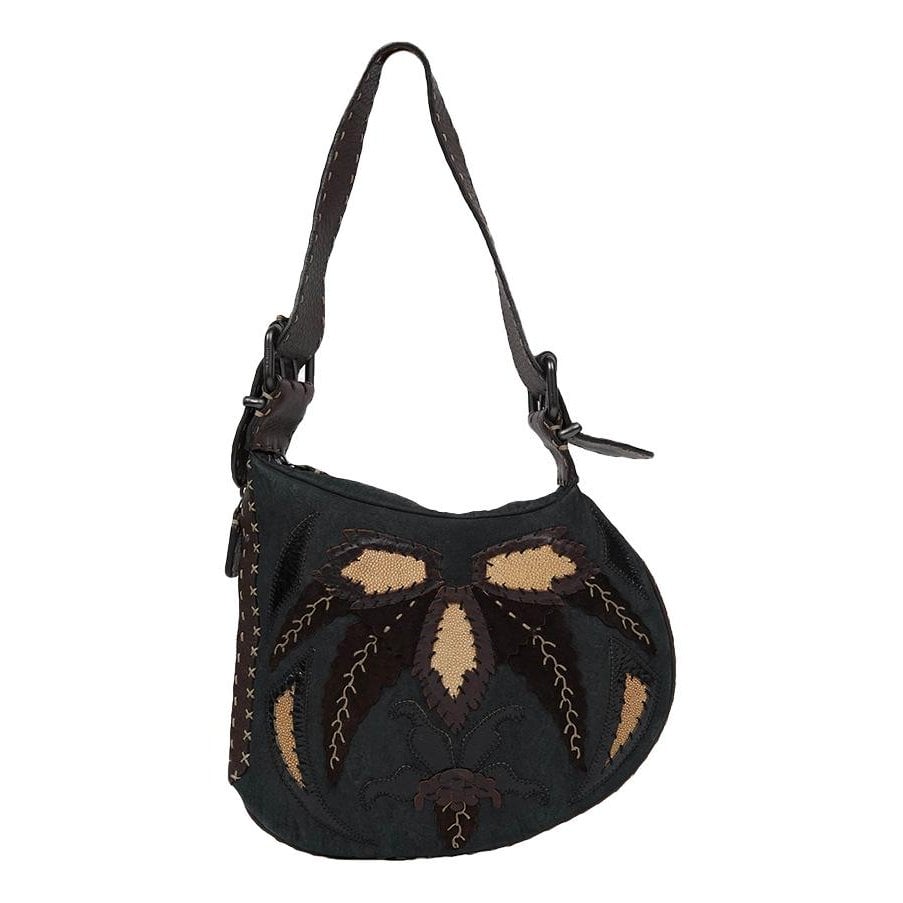 Oyster leather handbag