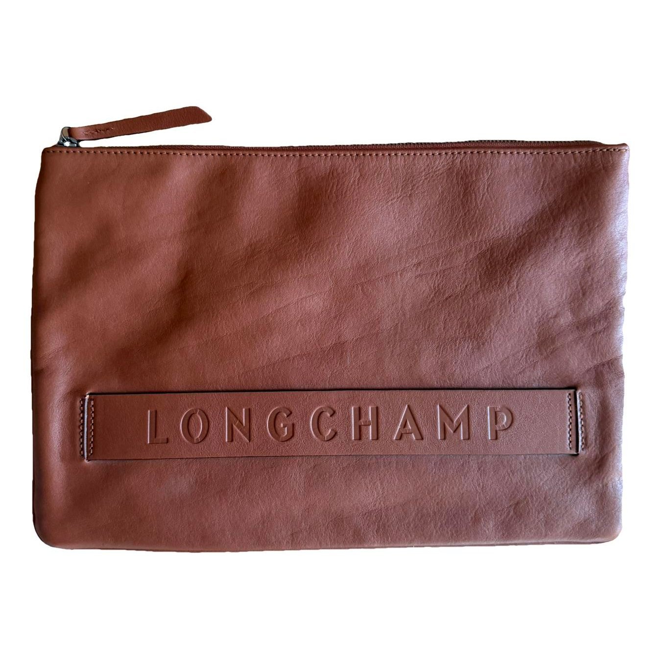 Leather clutch bag