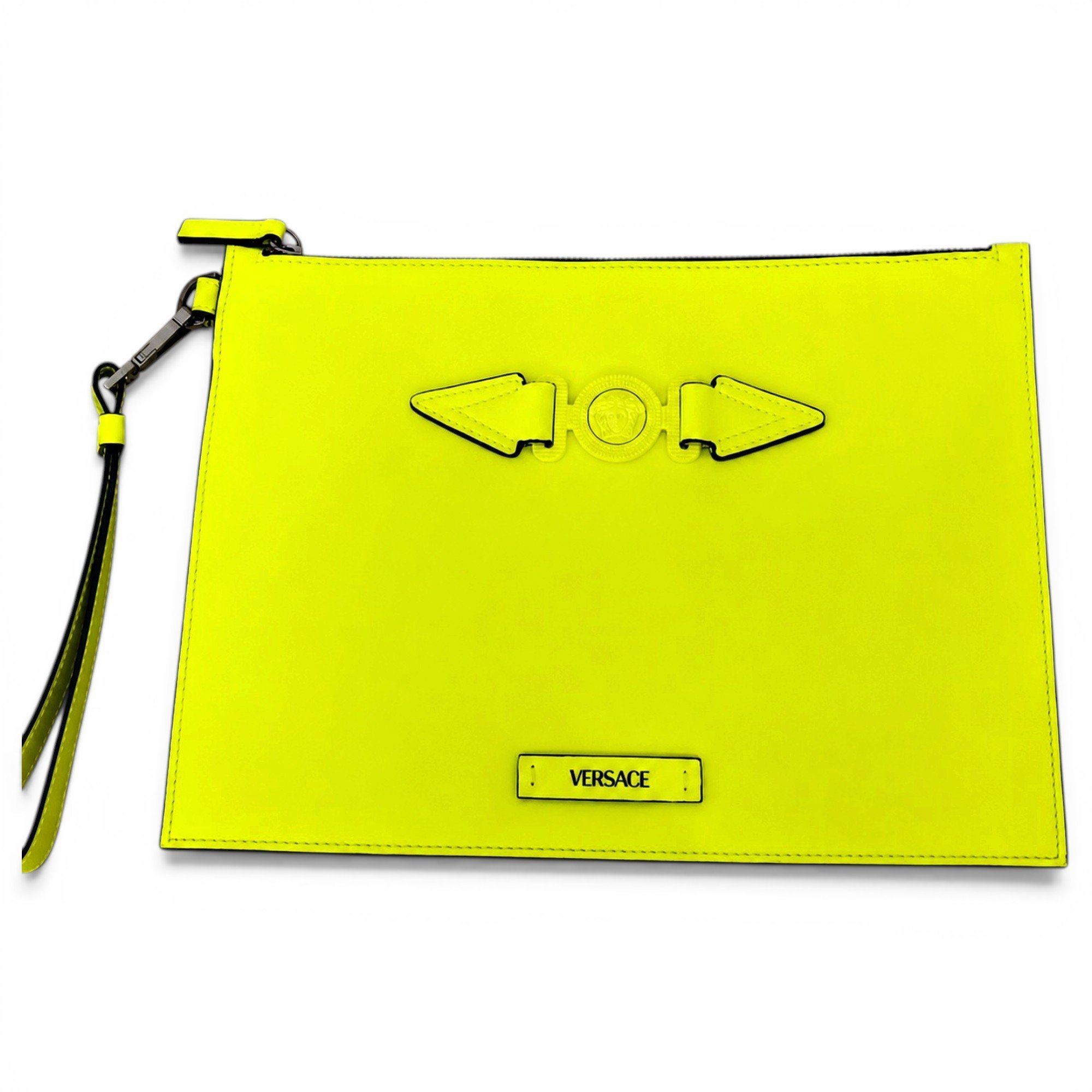 Leather clutch bag
