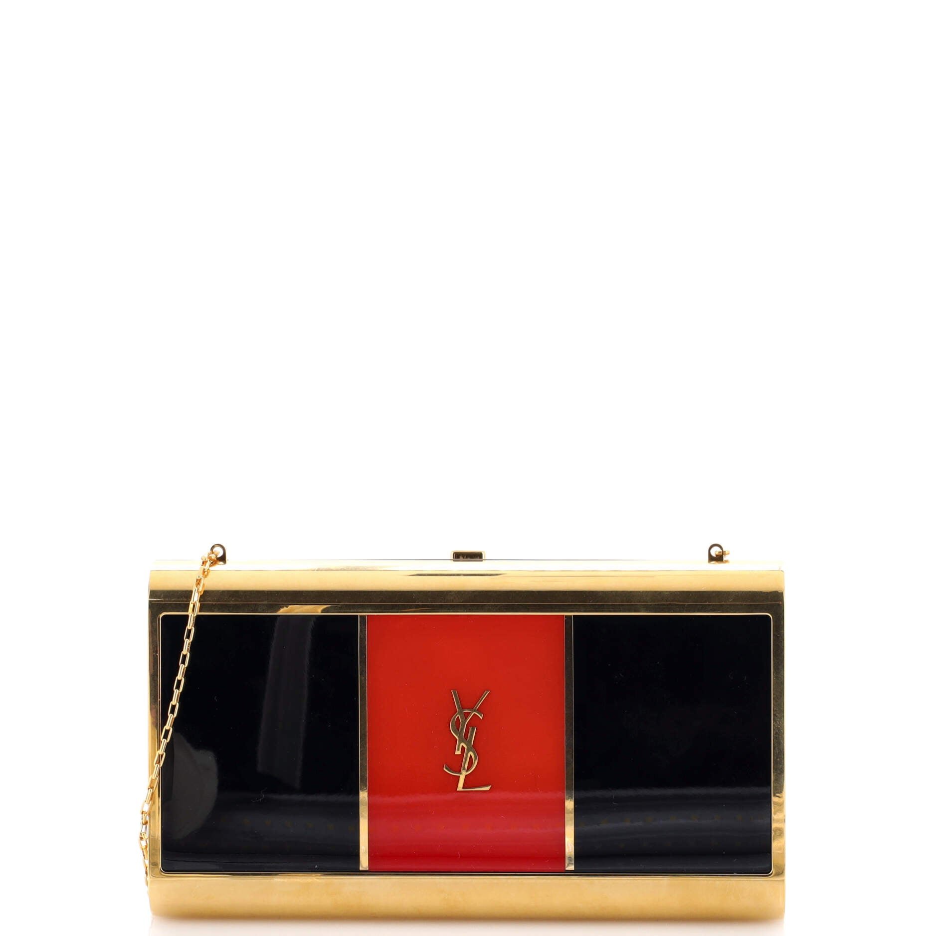 Saint Laurent Cassandre Chain Minaudiere Metal