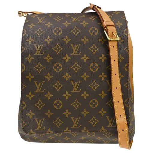 Musette cloth handbag