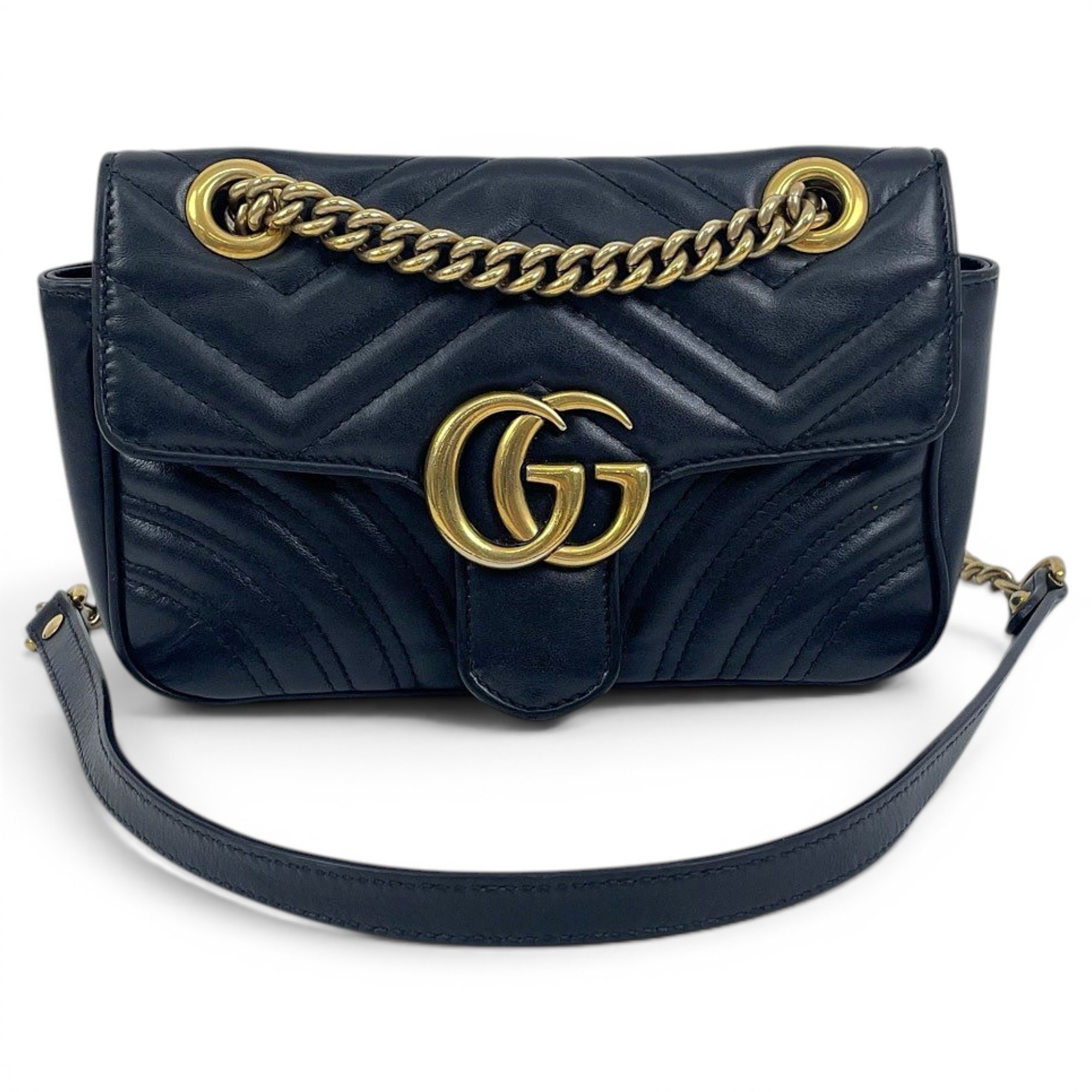 GG Marmont Flap leather crossbody bag