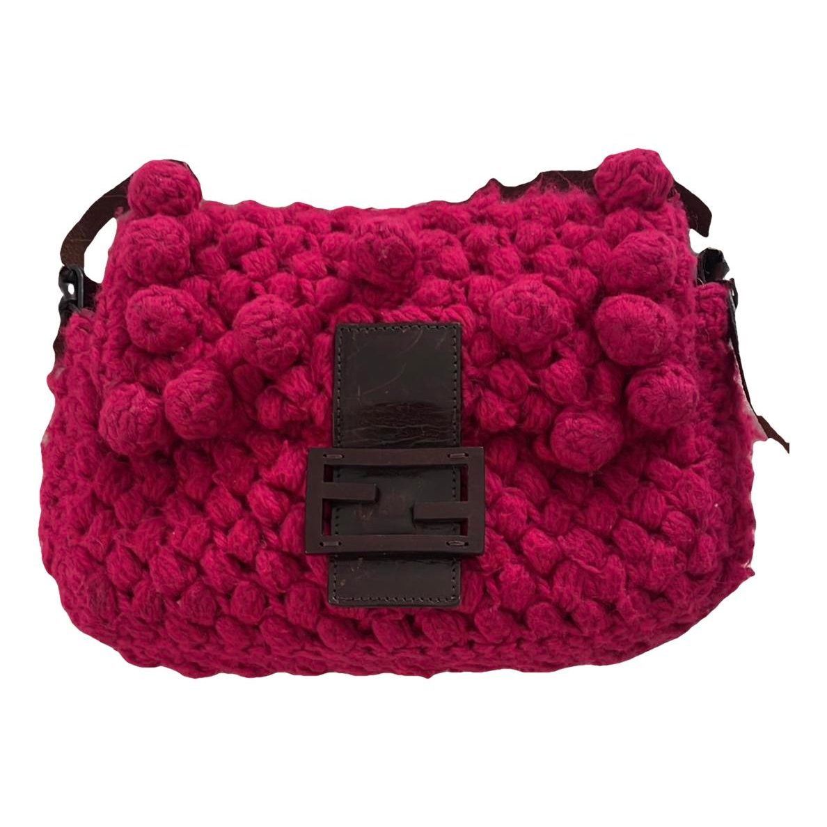Baguette wool handbag