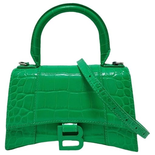 Hourglass leather crossbody bag