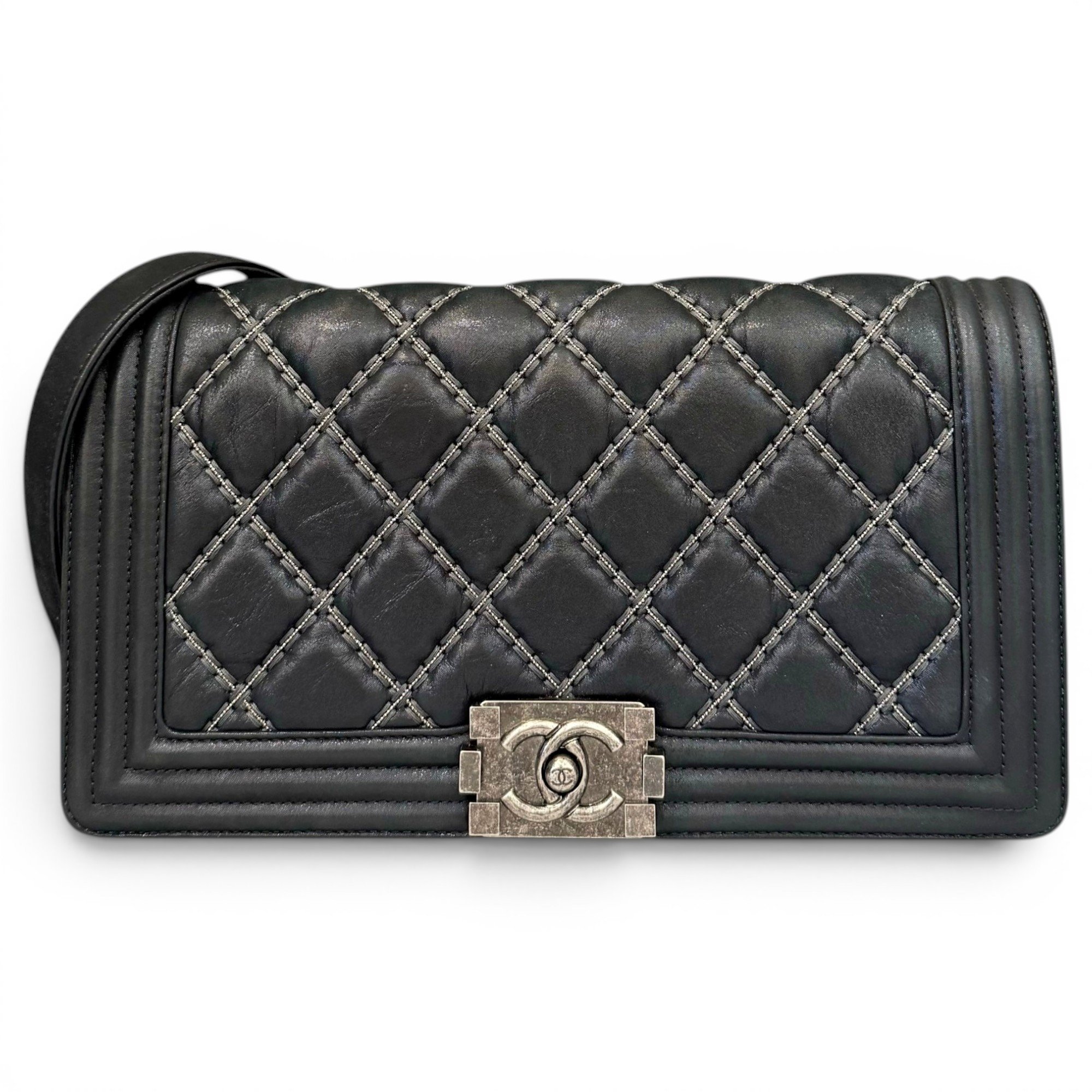 Pony-style calfskin clutch bag