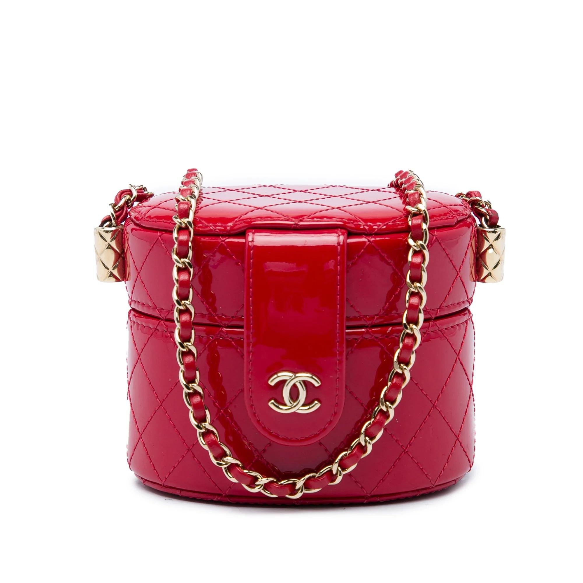 Vanity patent leather handbag