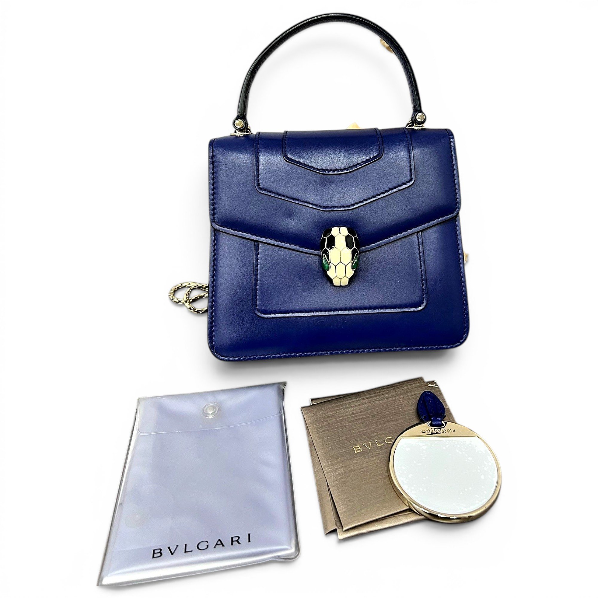 Serpenti leather handbag