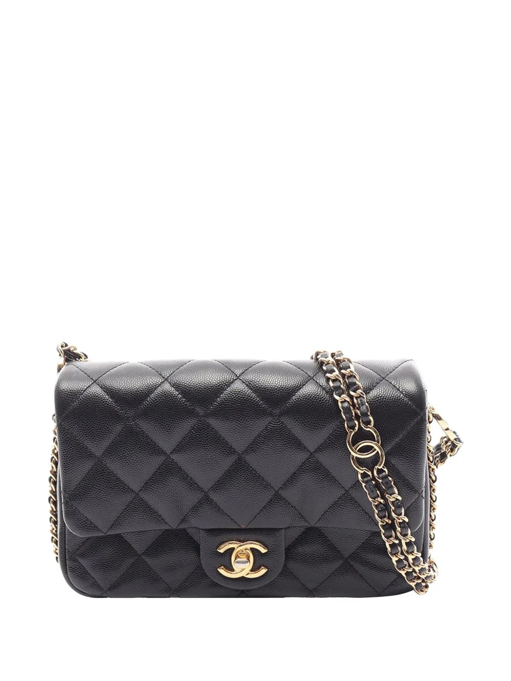 2021-2026 CC Quilted Caviar Single Flap shoulder bag