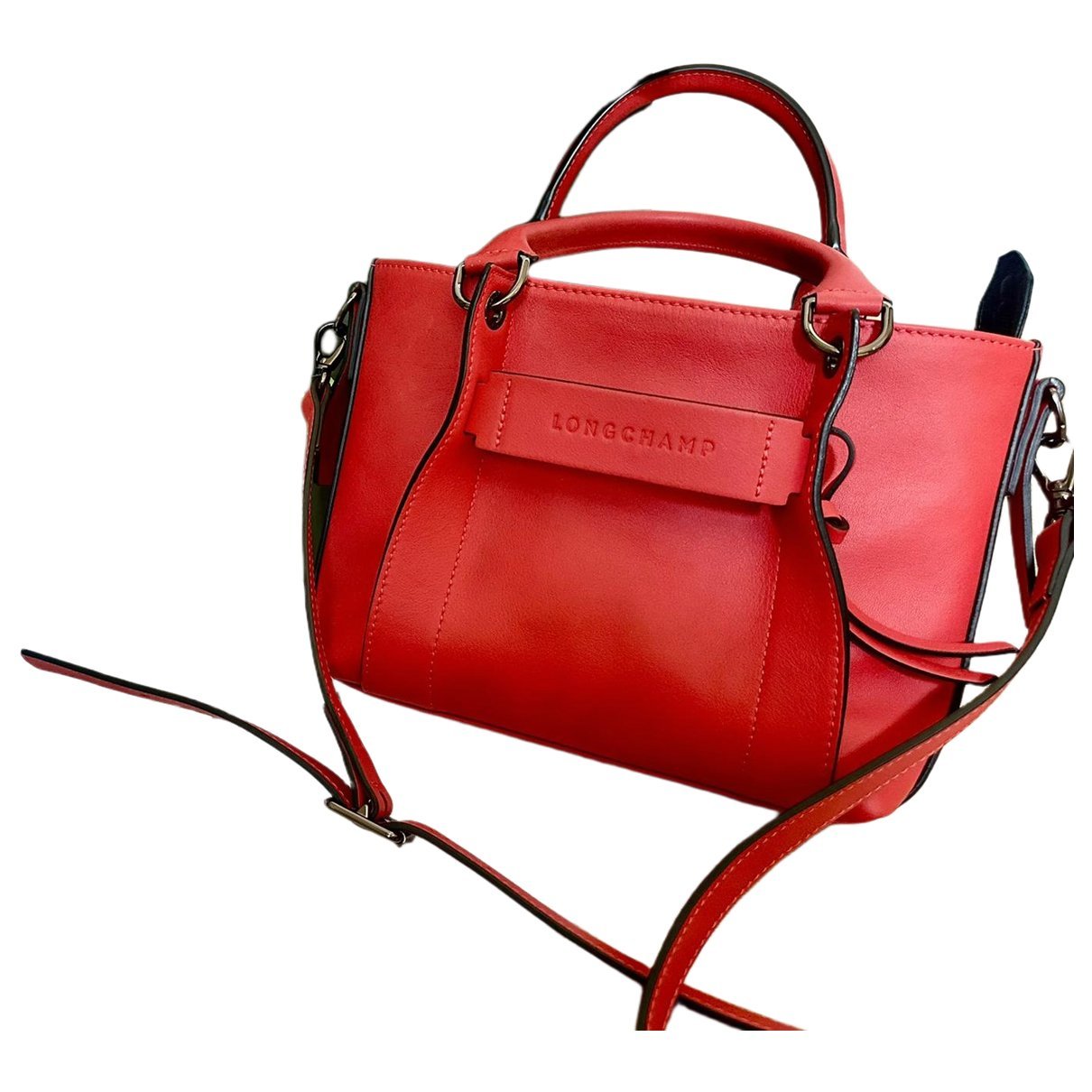 3D leather crossbody bag